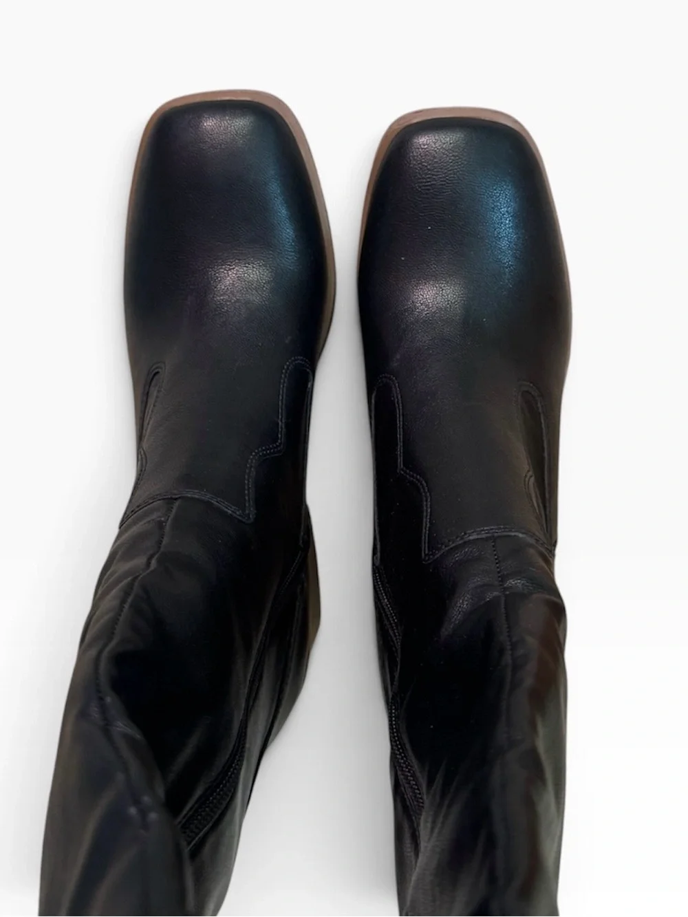 Black Over The Knee Block Heel Tall Boots Sun & Stone Size 8